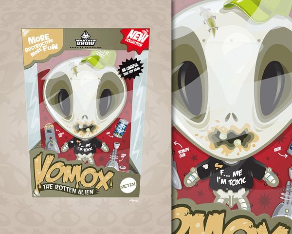 Roten Alien. Caractere Design. Vecteur Image.