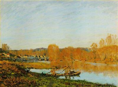    Alfred Sisley  L'automne, bords de Seine, près de Bougival, 1873