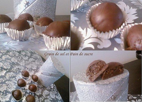 Bouchées chocolatées au pralin noisettes