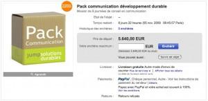 Enchère écoresponsable sur ebay