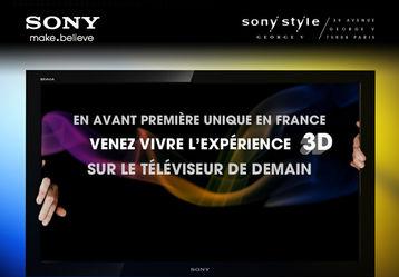 Avant-première TV 3D chez Sony Style à Paris
