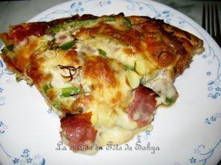 Pizza au boeuf fumé ( Smoked Meat ) et au poireau