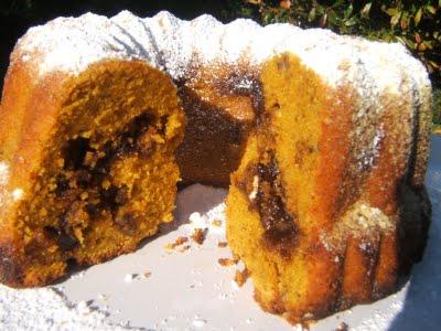 Gâteau Bundt au potiron et aux noix
