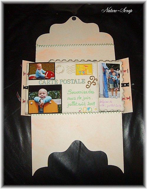 Mini album carte postale de Embelliscrap