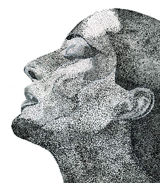 Création Nicolas - Visage femme pointillisme