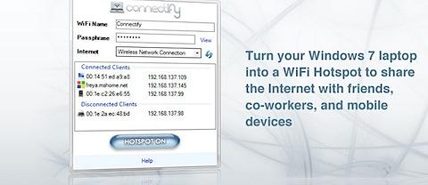200911012108 Un hotspot Wifi sous Windows 7 avec Connectify