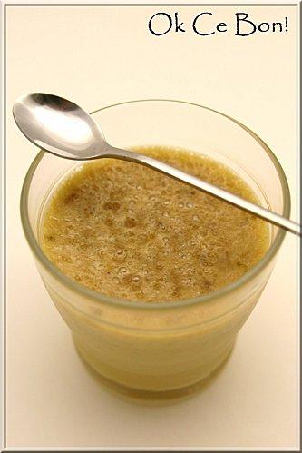 Verrine de flan à la banane