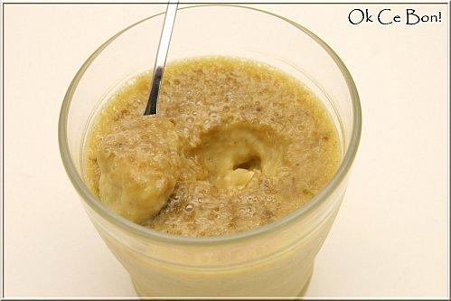 Verrine de flan à la banane