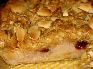 Tarte aux Pommes, Canneberges avec Streusels aux Amandes