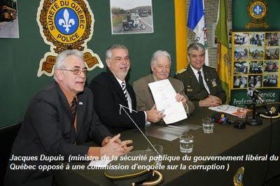 Québec Opération policière sur la corruption dans la construction
