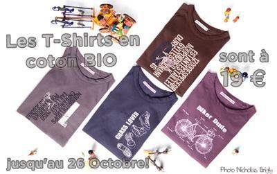 Les t-shirts en coton BIO à 19€