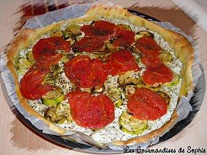 Tarte ricotta courgettes basilic