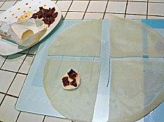 Feuilles de brick au fromage de chevre