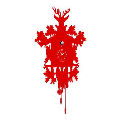 Horloge coucou design, Rouge 