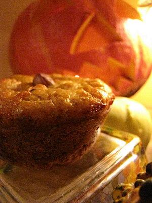 MUFFINS D'AUTOMNE POTIRON, NOISETTES ET CHEVRE