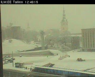 La neige s'invite en Estonie
