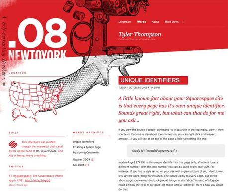 Tyler in 50 Beautiful and Creative Blog Designs
