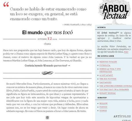 Arbol in 50 Beautiful and Creative Blog Designs