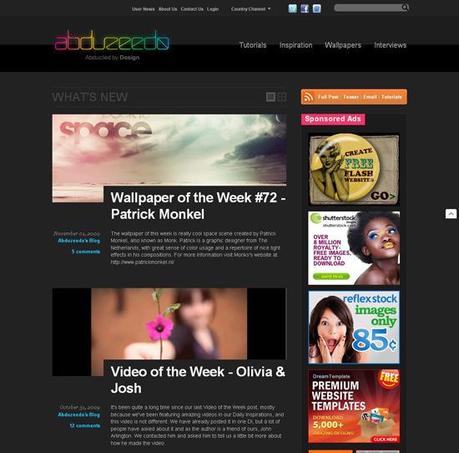 Abduzeedo in 50 Beautiful and Creative Blog Designs