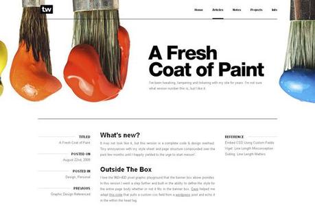 TW in 50 Beautiful and Creative Blog Designs
