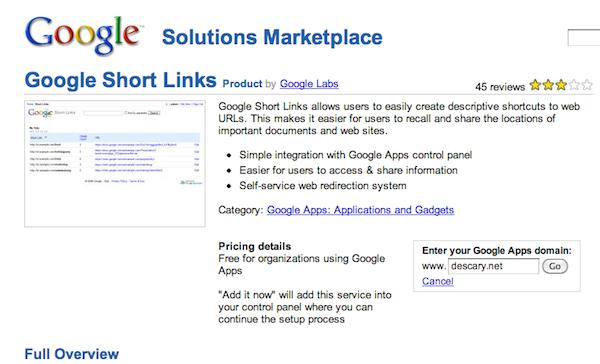 google apps url courtes 1 Google Apps: créez des URL courtes en utilisant votre nom de domaine