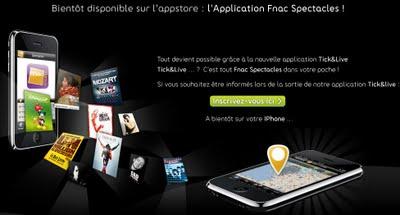 Fnac Tick & Live: application iPhone à surveiller de près!
