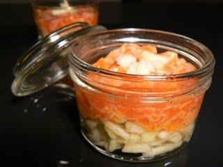 Tartare de saumon à la pomme verte