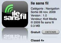 Ile sans fil à son application gratuite pour IPhone