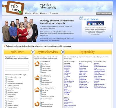 Page d'accueil de Tripology.com