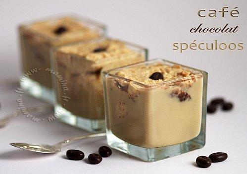 PETITES CRÈMES AU CAFÉ-CHOCOLAT ET MOUSSE DE SPECULOOS