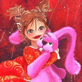 illustration de mon lapin rose d'amour
