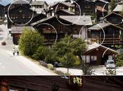 Illusion d'optique dans village suisse.