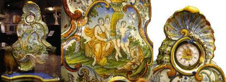 Objets phares des prochaines ventes à Drouot, troisième partie : Porte-montre en céramique polychrome du XVIIIe siècle et montre bassine du XVIIe