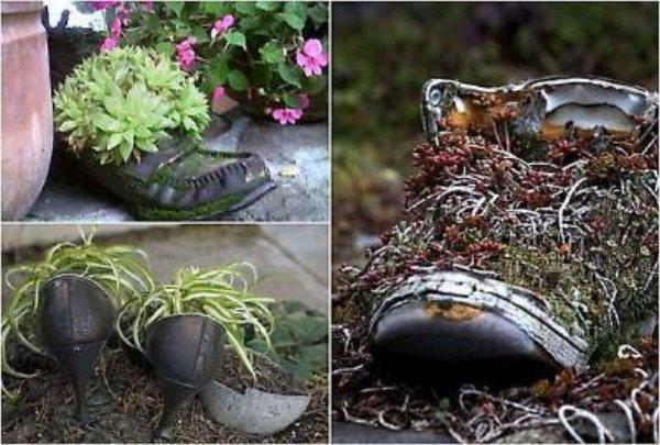 Bottes pots de fleurs