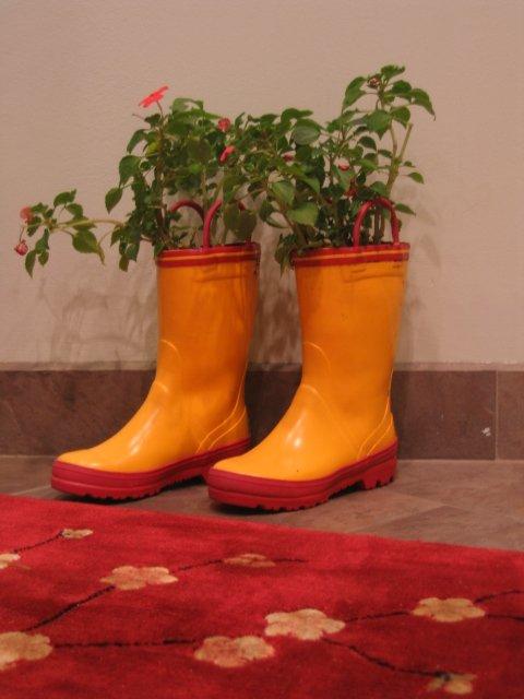 Bottes pots de fleurs