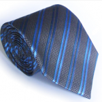 Cravate grise bleue