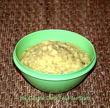 Purée pommes de terre - courgettes - curry