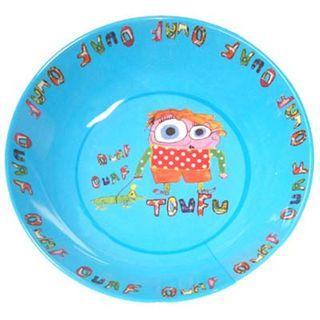 Epicerie des Bidules assiette creuse bleue