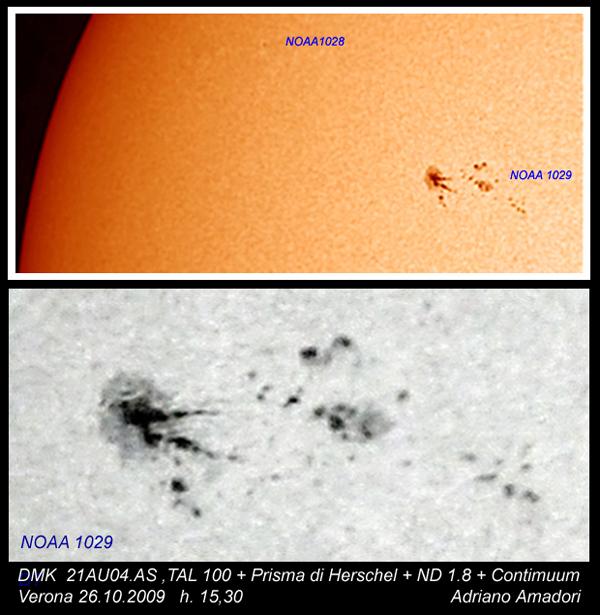 Soleil : NOAA 1028 et NOAA 1029