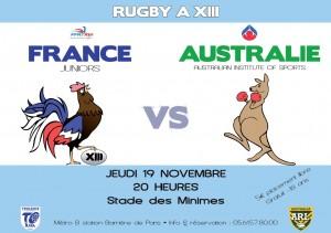 Affiche France - Australie Junior