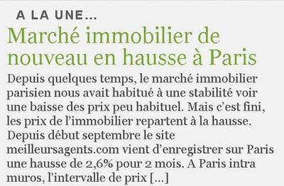 La hausse des prix devient à Paris