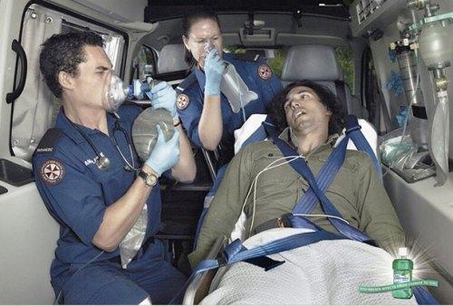 Ambulance désinfectant bouche