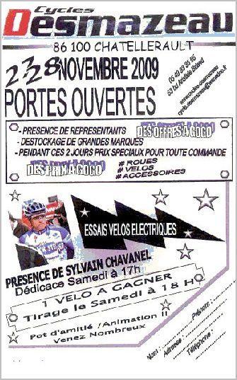 Châtellerault (Vienne): portes ouvertes chez les Cycles Desmazeau les 27 et 28 novembre