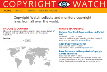 Copyright Watch, un oeil sur le droit d'auteur à l'international