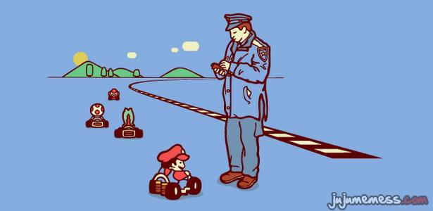 [Image] Mario verbalisé pour excès de vitesse
