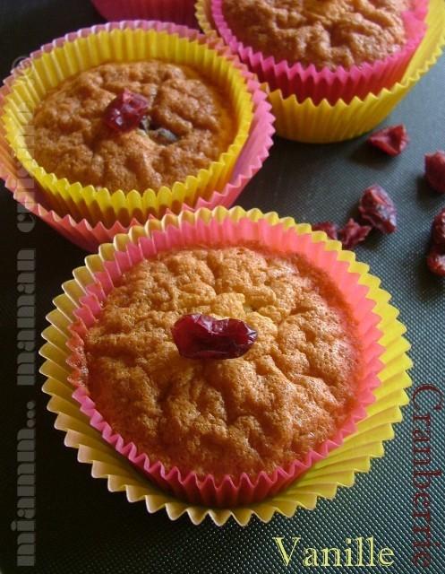 Muffins vanille & cranberries... pour 750g de plaisir