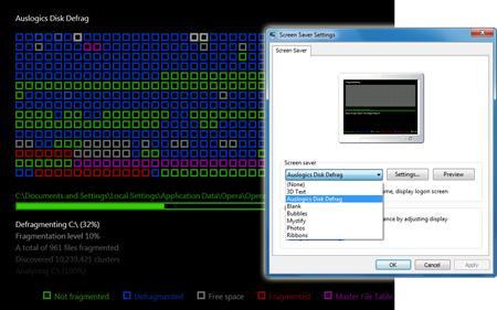 image thumb15 Un écran de veille qui défragmente votre ordinateur