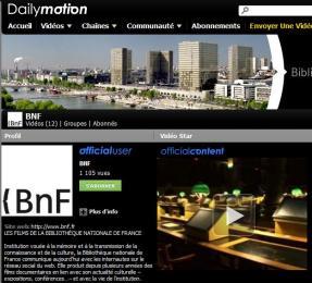 Dailymotion diffuse Le Cercle littéraire, émission de la BnF