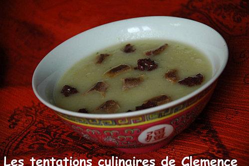 Soupe de topinambours aux anchois et tapenade