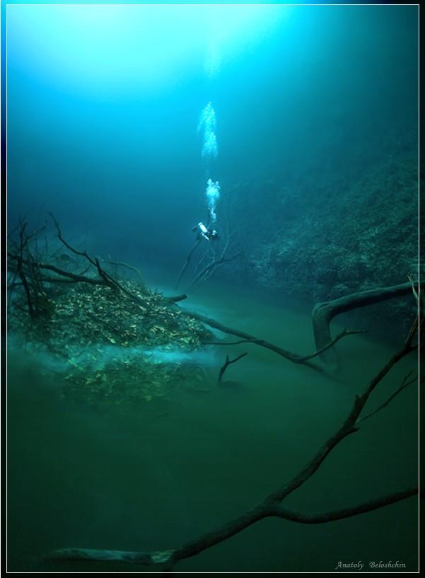 Une rivière sous l’eau